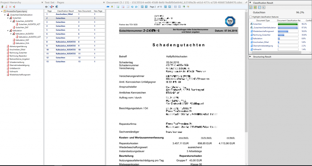 Page Classification Car Insurance Claim - Laera Classifier